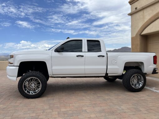 2016 Chevy Silverado 1500, White, Lifted